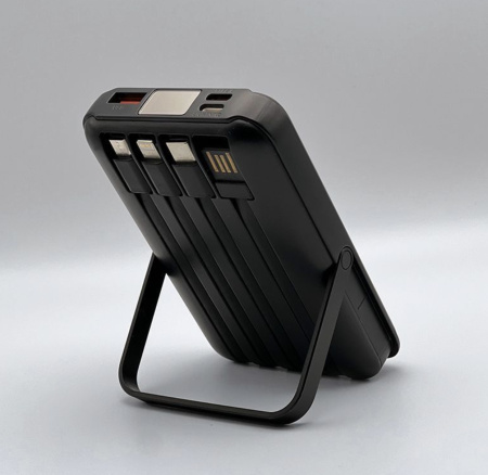 10000mAh Wireless Charging Power Bank with Cables - One Deal A Day